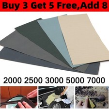 5x 2000 2500 3000 5000 7000 Mix Wet and Dry Grit Sandpaper Sheets Assorted Wood