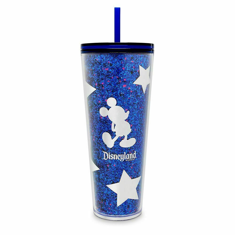 Starbucks Disneyland- Wishes Come True 24oz Tumbler wStraw Blue Sparkle  Stars 20 | eBay