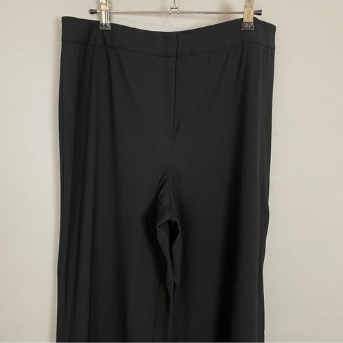 Lafayette 148 New York Slacks Black Pants Wide Leg Size 10 Women Wool Blend Work - Picture 4 of 9