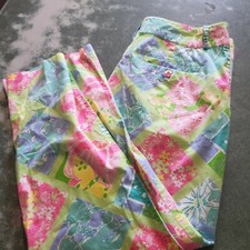 Vintage Lilly Pulitzer multi color floral capri pants sz 6