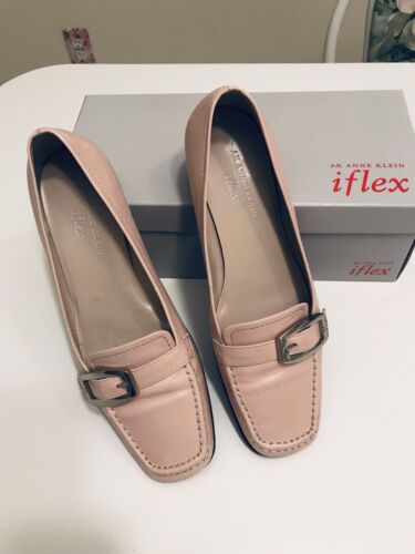 Anne Klein Flex Women’s Pink Leather Loafers -Size 7 - New In Box - Picture 1 of 6