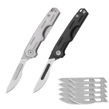 Pocket Utility Folding Knife Paper Cutter Scalpels Blade Outdoor Camping EDC