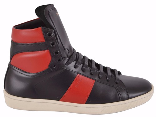 NEW Saint Laurent YSL Men's Red Black 