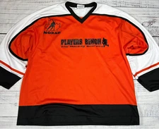 Vtg K1 Sportswear Mens Hockey Jersey Sz 2XL Players Bench Norad Orange White #5