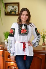 Ukrainian embroidered traditional shirt for ladies, blouse, sorochka vyshyvanka.