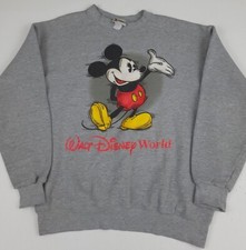 Vintage 90s Mickey Mouse Walt Disney World Sweatshirt Vtg Big Print Cartoon USA