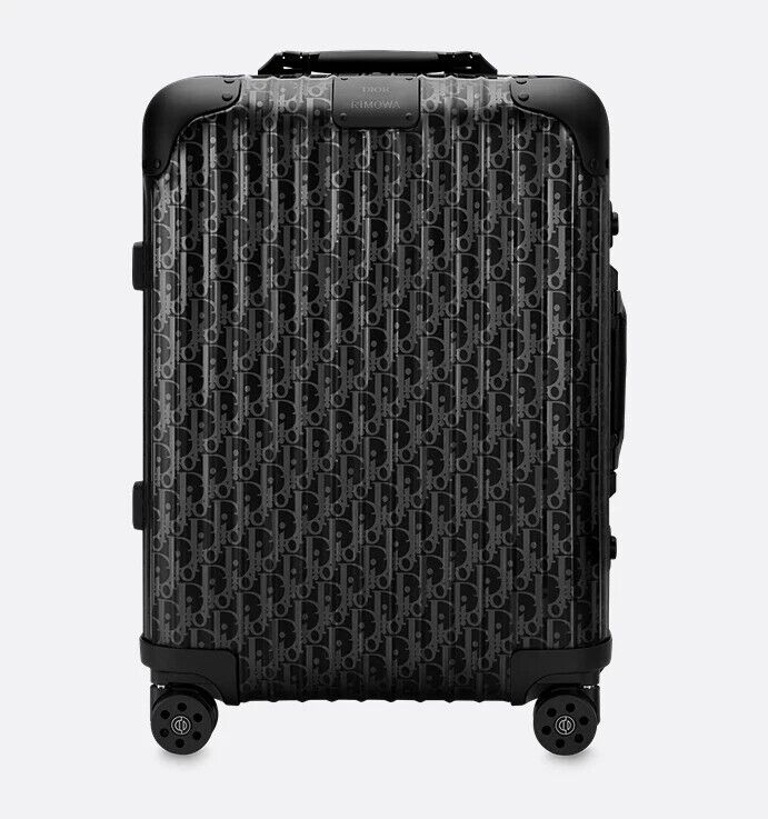 New) DIOR AND RIMOWA Carry-On Luggage -Black Dior Oblique New) DIOR AND RIMOWA Carry-On Luggage -Black Dior Oblique