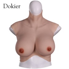 Crossdresser Plus Size Silicone Breast Forms Drag Queen Fake Boobs Breastplate