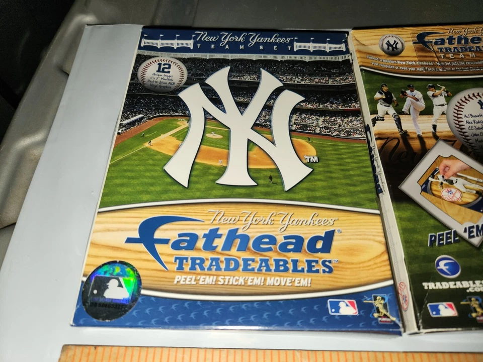 2009 New York Yankees MLB Béisbol Fathead Tradebles Equipo Conjunto 12 Imágenes Sellado Foto 2 de 4
