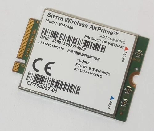 4G WWAN EM7455 Qualcomm f. Fujitsu Lifebook U758 U757 U747 U748 U749 U759 U7510
