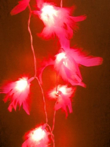 Pink fluffy fairy lights online