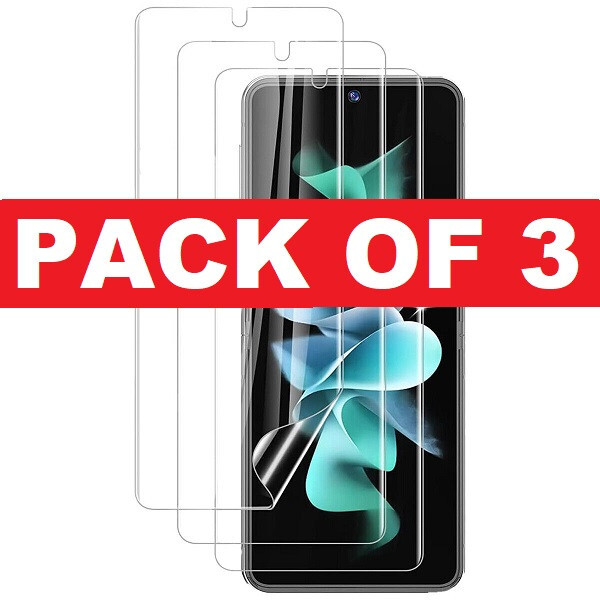 3X Displayschutzfolie für Samsung Galaxy Z Flip 4 Hydrogel Abdeckung - Klar TPU FILM
