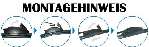 2x PREMIUM SOFT / FLAT Scheibenwischer Flachbalken Wischer Front SET 530/ 530mm