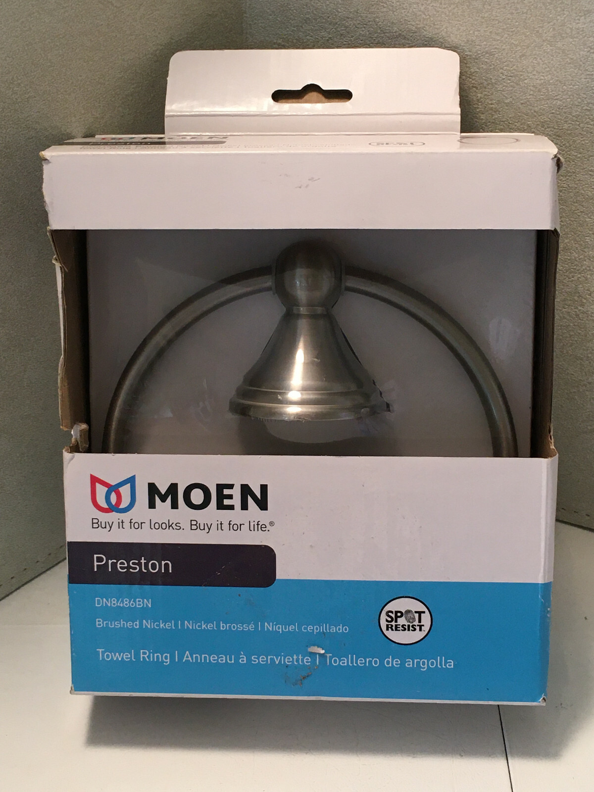 Moen - Preston - Towel Ring - Brushed Nickel - DN8486BN - New