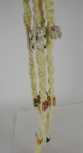 Handmade Hanging Macrame Flower Pot/Vase Holder Child's Nursery Theme 54" - Picture 3 of 4