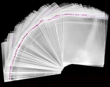 200 Clear Resealable Self Adhesive Cello Tape OPP Poly Plastic Bags