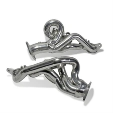 BBK Performance 18480 Headers Shorty Steel Silver Ceramic Coated Ford 5.0L Pair