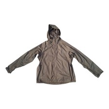 White Sierra  Olive Green Visor Hood Wind Breaker Full Zip Jacket Pockets Medium