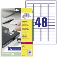 960Er Multipack Avery-Zweckform L6113-20 Sicherheits-Etiketten 45.7 X 21.2 Mm