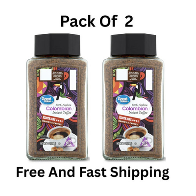 #ad #ad Pack 2 Great Value 100% Arabica Colombian Instant CoffeeMedium Dark Roast7oz $12.19