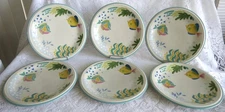 6 STUDIO NOVA BARRIER REEF 10 7/8" DINNER PLATES FISH NAUTICAL THEME - EUC