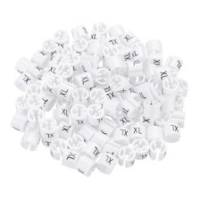 150 x Clothes Hanger Marker XL Size Tag Fit 3mm Rod White