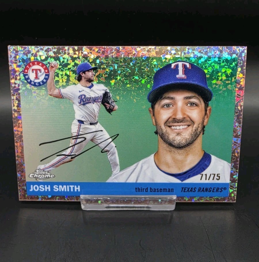 Josh Smith 2025 Topps Chrome Platinum Rose Gold Refractor 71/75 Rangers