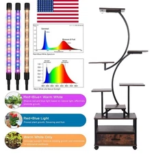 Plant Stand With Grow Lights Plant Stand Indoor Plant Shelf Wood Plant Rack USA