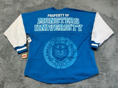 NEW Disney Monsters University Spirit Jersey Adult Medium Blue White Parks  Inc | eBay