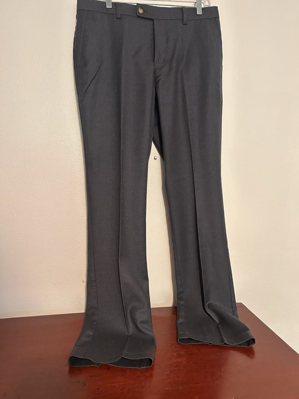 Vineyard Vines Burgee Pants Men's Size 34x34 Gray Wool Pleated Dress Preppy