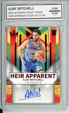 2024-25 Panini Court Kings #HA-AJY Ajay Mitchell Heir Apparent Ruby Auto /99