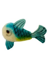 Vintage 1960's Steiff Mohair Tropical Blue Fish Flossy Germany 5 No Tag