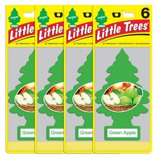 Little Trees Green Apple Hanging Air Freshener Home Car 24 pc
