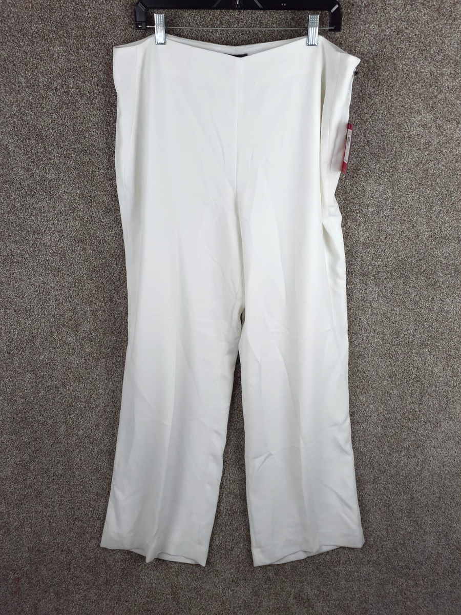 Vince Camuto Ivory Straight Leg Dress Pants Womens 14 High Rise Classic  Chic NWT | eBay