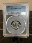 1951-D 10C Roosevelt Silver Dime PCGS MS64 Full Bands