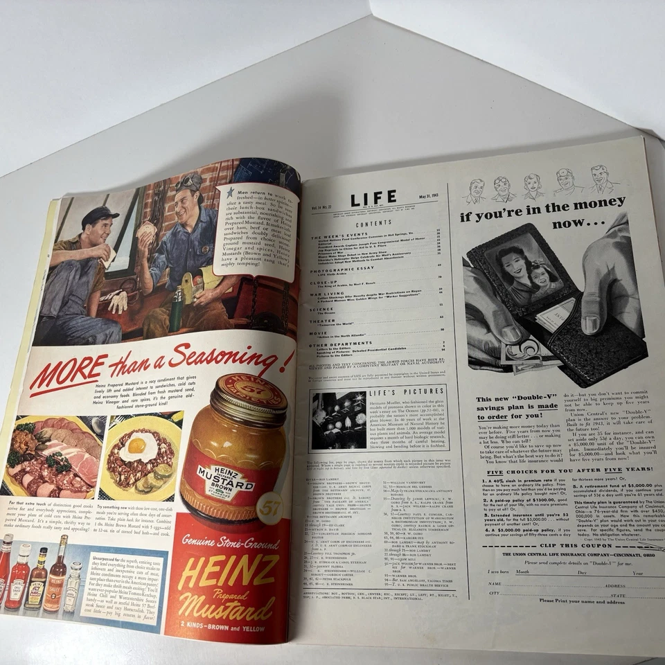 Life Magazine Vintage May 31 1943 King Ibn Saud of Saudi Arabia WWII-Era Issue - Image 4 of 4