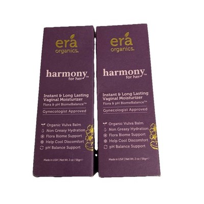 (2) Era Organics Harmony For Her 2oz  Instant & Long-Lasting Vaginal Moisturizer