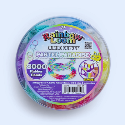 Rainbow Loom Pastel Paradise Jumbo Bucket Kit - 7000+ Bands, Craft