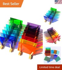 Transparent Stained Glass Variety Pack - 16 Sheets, 4x6 for Crafting Decor
