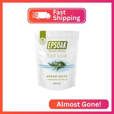Tea Tree Oil Foot Soak with Epsoak Epsom Salt - 2 Pound Value Bag - Made in the