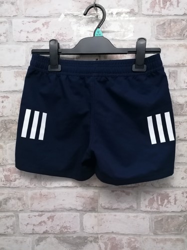 Adidas Navy Blue Drawstring Sports Shorts Uk Boys Size Small 9-10 Years - Picture 5 of 8