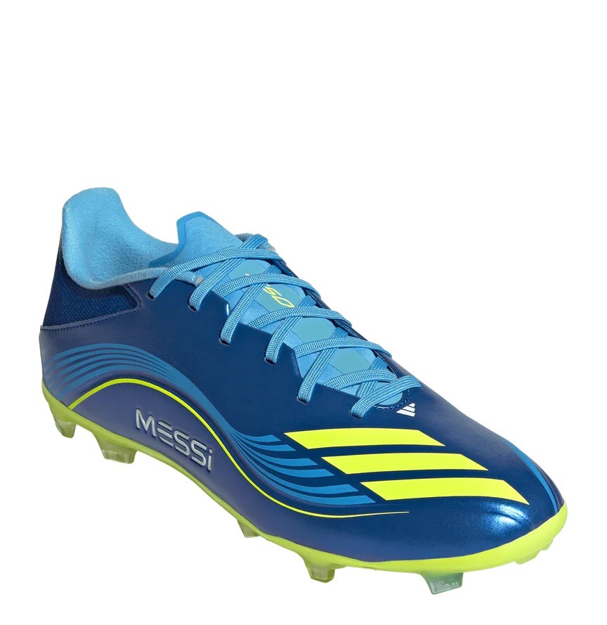 NEW Adidas F50 Messi League FG Men Cleats Shoes, Blue/Yellow