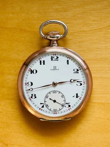 2T842 Antique Omega silver pocket watch, cal. 19LB