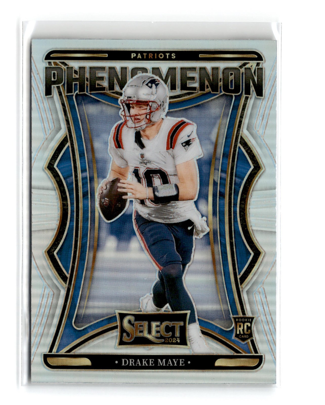 Drake Maye 2024 Panini Select Phenomenon Prizm #3 Rookie Silver Patriots