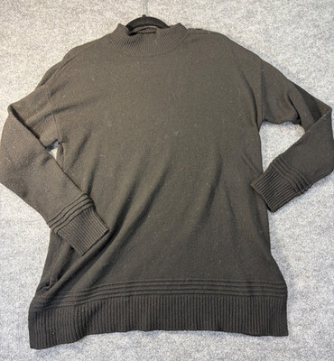 AB Studio Women Black Long Sleeve Pullover Sweater Sz Large