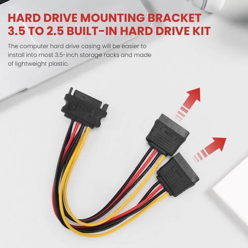 Dual SSD HDD Mounting Bracket 3.5 to 2.5 Internal Hard Disk Drive Kit8097 - Afbeelding 2 van 8
