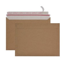 25 Pack Brown Kraft Rigid Mailers, 9.5x12.5 inches Self Seal Photo Document M...