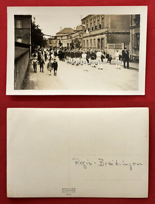 Privat Foto AK REGIS-BREITINGEN um 1930 Festumzug Musiker Musik Kapelle  ( 78106
