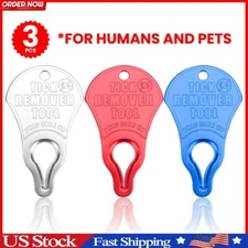 Tick Remover Tool 3 Pack, Suitable for Pets, Animals, and Humans, Portable Ou...