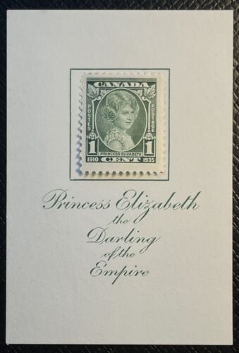 MH SC#211 1c Princess Elizabeth on souvenir card - Imagen 1 de 1